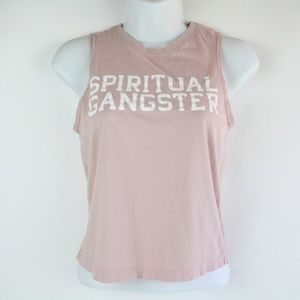 Spiritual Gangster Muscle Tank Pink SZ 10